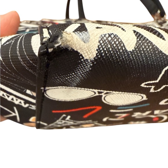 Karl Langerfeld Paris Amour Adele Black All Over Nylon Tote Bag $148 EUC - Picture 10 of 11